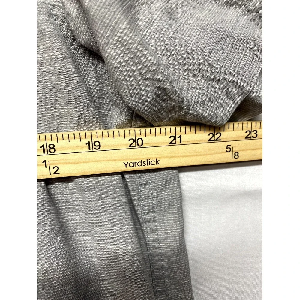 The North Face Shirt Mens XL Gray Cotton Striped Button Up Regular Back Box